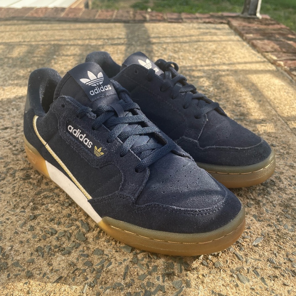Men’s Adidas Navy Blue Continental 80 Suede Sneakers